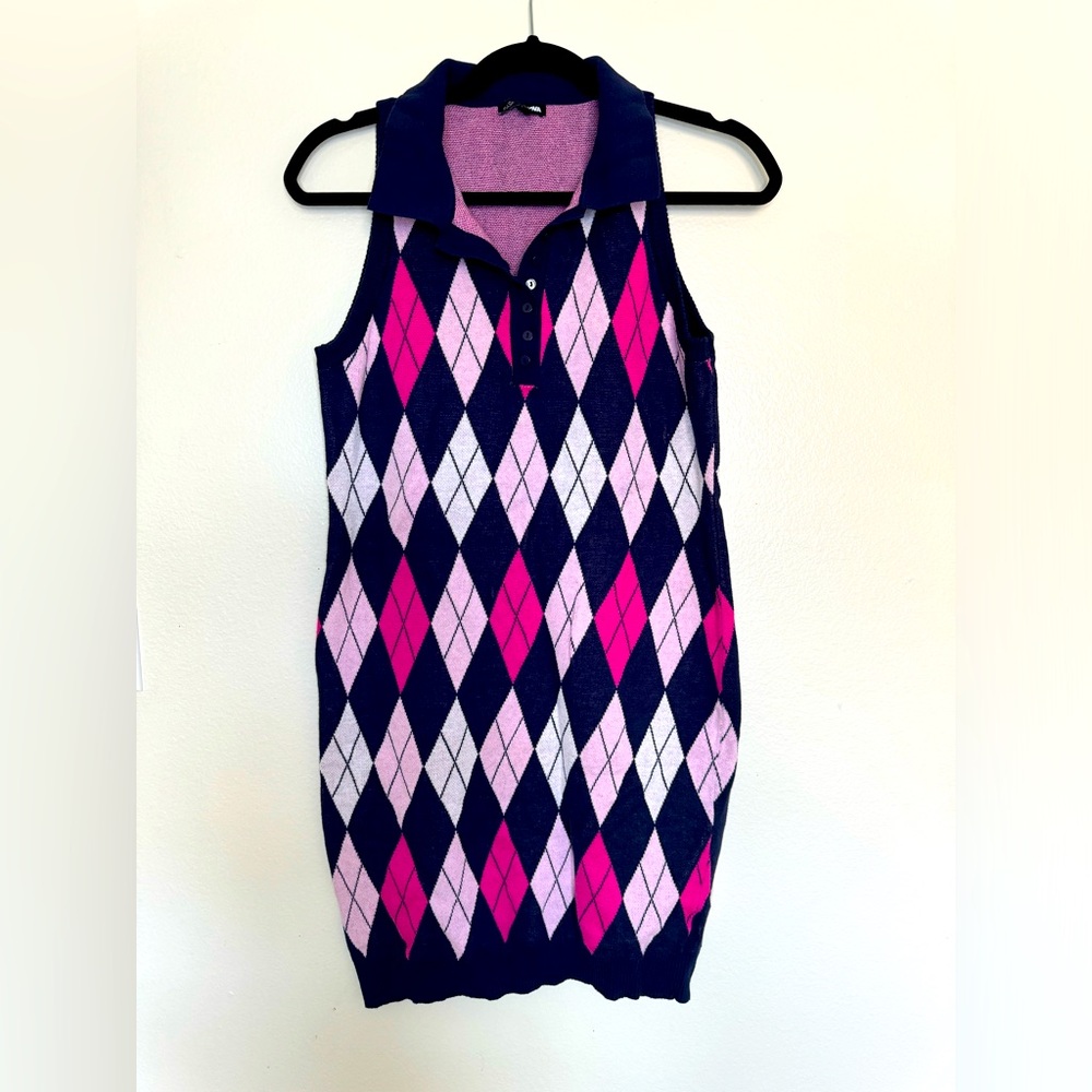 Fashion Nova Argyle Polo Dress